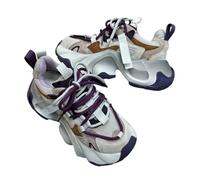 Baskets épaisses pour femmes et filles, chaussures de marche décontractées et confortables de 7 cm, violet, 37.5 EU