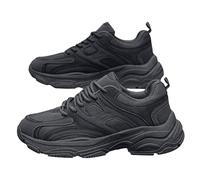 Baskets épaisses pour homme, noires, décontractées, légères et respirantes, chaussures de marche tendance pour tous les jours, gris, 40 2/3 EU