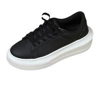Baskets épaisses tendance pour femmes et filles Chaussures de marche pour voyage et cadeau - Légères et confortables, blanc, 34 EU