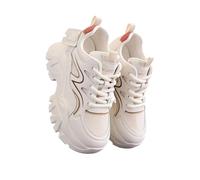 Baskets épaisses tendance pour femmes et filles - Plateforme de 7,9 cm - Chaussures décontractées confortables pour la marche, ecru, 37.5 EU