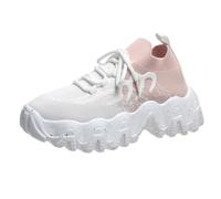 Baskets et chaussures de sport pour femme Chaussures à plateforme Chaussures de sport Blanc Mode Athletic Trainers Cuir Blanc Chaussures en lin Rétro 43 Baskets plates Blanc 41 Chaussures de loisirs