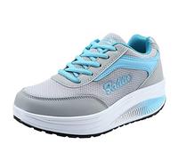 Baskets extra larges pour femme - Soutien de la voûte plantaire - Chaussures de course légères - Rembourrage maximal - Chaussures de marche mains libres - Semelle épaisse - Augmente la hauteur