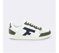 Baskets Faguo hazel leather suede - blanc/vert - 36 37