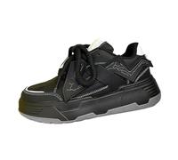 Baskets Femme à Plateforme Chaussures de Sport Confortables Sneakers Épaisses Tendances pour Loisirs et École Noir 44
