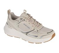 Skechers Baskets Edgeride Silver Eclipse, bordure en cuir Dura, maille naturelle, Femme 39 EU