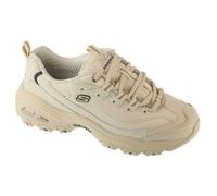 Skechers Femme D'Lites Fresh Start Baskets, Off White Leather/Mesh/Silver Trim, 36 EU