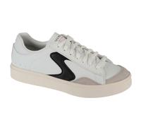 Skechers Baskets Eden LX Slick Talk pour Femme, Blanc Noir Duraleather Garniture Grise, 40 EU