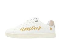 BRITISH KNIGHTS Baskets basses ' MIST ' beige foncé / jaune / blanc, Taille 36