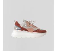 Baskets Femme - BRONX - Grayson - Cuir - Lacets - Marron Fauve/Gris/Rose/Bleu 37