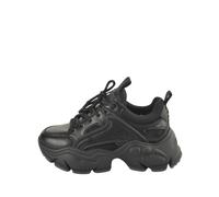 Buffalo Baskets basses femme Binary Chain cuir nappa vegan Noir 40