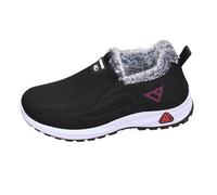 Baskets Femme Chaussures d'hiver Orthopédiques Baskets de Sport Course sans Lacets Doublure Chaude Polaire Confortables Semelle Antidérapant Légères Fitness Sneakers 41