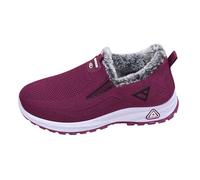 Baskets Femme Chaussures d'hiver Orthopédiques Baskets de Sport Course sans Lacets Doublure Chaude Polaire Confortables Semelle Antidérapant Légères Fitness Sneakers 38