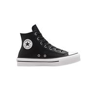 Converse Baskets Chuck Taylor All Star Lift Platform Cuir Noir Plateau 36
