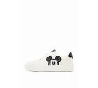 Desigual Baskets Femme Fancy Mickey Stud Blanc/Noir Plateforme à lacets Taille 38