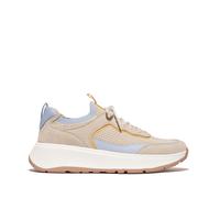 Baskets femme FitFlop F-Mode Suede/Knit Flatform Slip-On Laced Beige 37