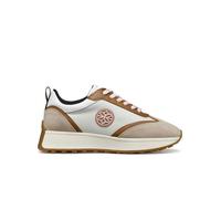 Geox Femme D Amabel A Basket, Lt Taupe/White, 40 EU