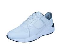 Baskets Femme GEOX D Omaya A en Cuir Blanc avec Fermeture Zip - Talon Plat