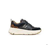 Geox Baskets D Diamanta pour Femme, Noir, 38 EU