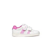 Geox J ECLYPER Girl A, Basket Fille, White/Fuchsia,