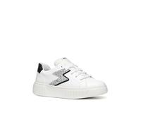 Geox J MIKIROSHI Girl A, Basket Fille, White/Silver,