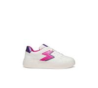 Geox J Mikiroshi Girl Basket, Blanc/Fuchsia, 39 EU