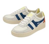 Baskets femme Gola Grandslam Trident - Blanc/Bleu/Vert - Lacets - PU recyclé 37