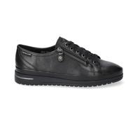 Baskets Femme - MEPHISTO JUNE - Cuir Noir - Talon compensé 2.5cm - Fermeture à zip - Bout rond 39