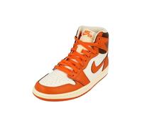 Baskets Femme Nike Air Jordan 1 Retro Hi Og - Blanc/Orange - Lacets - Cuir 42
