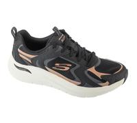 Skechers Femme Arch Fit 2.0 Vintage Luxe Basket, Black Leather/Mesh/Rosegold Trim, 36.5 EU