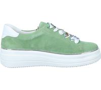 Baskets femme Remonte couleur pastel avec lacets colorés en cuir D1C06, Taille:40 EU, Couleur:Vert