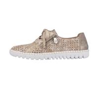 Baskets Femme - RIEKER M2306 - Talon Plat - Cuir Beige - Lacets 36