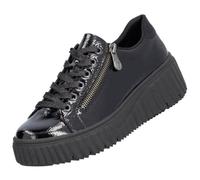 Baskets Femme - RIEKER - N2501-00 - Cuir verni - Fermeture éclair - Talon compensé 39