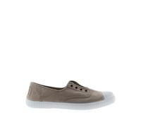 Baskets Femme Sans Lacets Victoria 1915 Anglaise Toile Lavée Beige