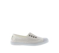 Victoria Baskets 1915 Toile teintée 106623 Élastique central Bout renforcé Femme Blanc 38