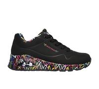 Baskets femme semelle imprimÃ©e de coeur uno loving love Skechers Noir 36