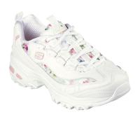 Baskets Femme Skechers D'Lites Blooming Fields - Blanc-Multi - Cuir - Lacets - Plat 36