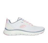 Skechers Chaussures Flex Appeal 5.0 New Path – Mesh blanc, finitions rose/bleu – 37 EU Femme