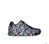 Skechers Baskets Uno Spread The Love Femme Noir Violet Turquoise Durabuck Black Mesh 38 EU