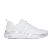 Skechers Vapor Foam Midnight Glimmer Femme – Bordure argentée en maille blanche – 39 EU