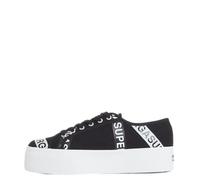 Baskets femme Superga 2790 Lettering Tape Jellysole Noir 40