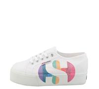 Baskets basses femmes Superga 2790-COTWPRINTEDLOGOGLITTER Blanc 37