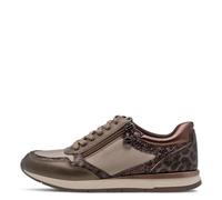 Tamaris Baskets Basses Plates pour Femme, Marron (Taupe Glam), 38