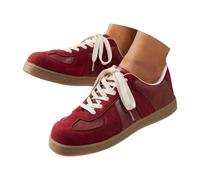 Baskets Femme Toute Saison - Baskets Basses Mode 2026 Style Décontracté, Confortables & Respirantes Pour Quotidien, Shopping & Travail | Patchwork Cuir/Jean, Semelle Caoutchouc Antidérapante