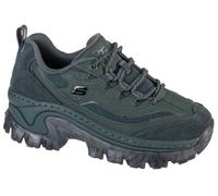 Skechers Femme Hi-ryze Doja'lite Premium Baskets, Bordure en Maille en Cuir Olive, 37 EU