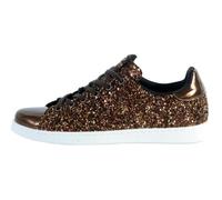 Baskets Femme - VICTORIA - 12558 Bronze - Cuir - Effet miroir - Glitter métallisé 36