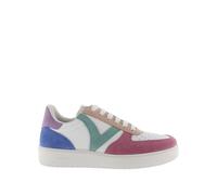 Calzados Victoria Baskets Madrid Effet cuir Pièces multicolores en daim Bout perforé Rosa 38