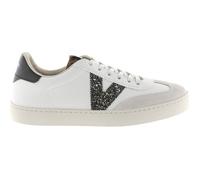 Victoria Basket Basse Berlin Ciclista Effet Cuir & Logo Pailleté & Bout en Croûte De Cuir 1126198 pour Femme Hielo 36