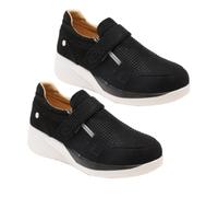 Baskets Femmes Chaussures Compensées à Fermeture éclair Platform Grande Taille Casual Sneakers Chaussures Tendances Respirantes Confortable 34