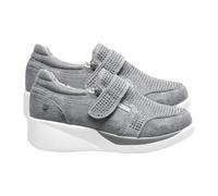 Baskets Femmes Chaussures Compensées à Fermeture éclair Platform Grande Taille Casual Sneakers Chaussures Tendances Respirantes Confortable 34
