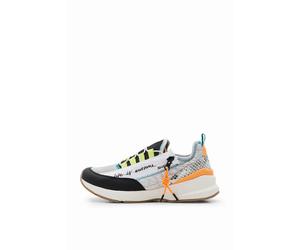 Baskets fermeture Ã©clair femme Desigual Patchwork Blanc 36